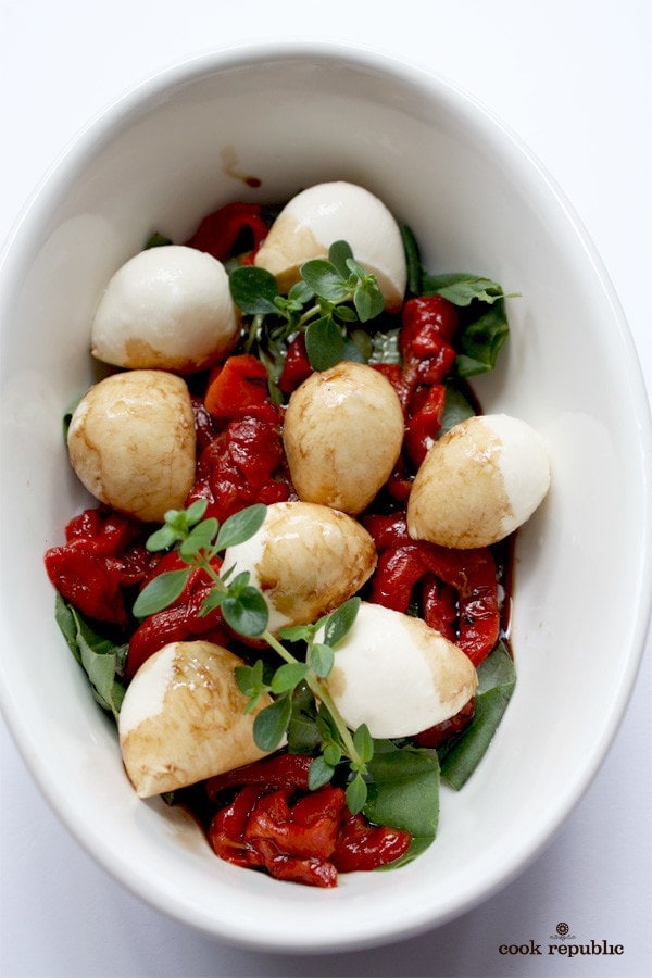 Balsamic Bocconcini Basil Salad - Cook Republic