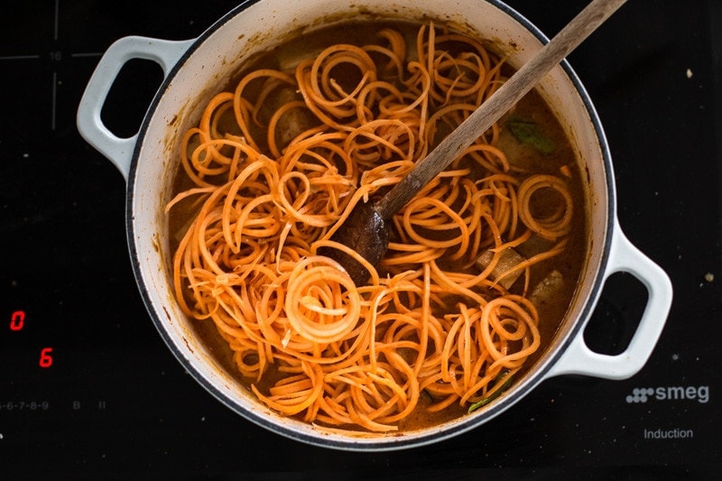 Thai Red Curry Tofu Soup With Sweet Potato Noodles - Cook Republic