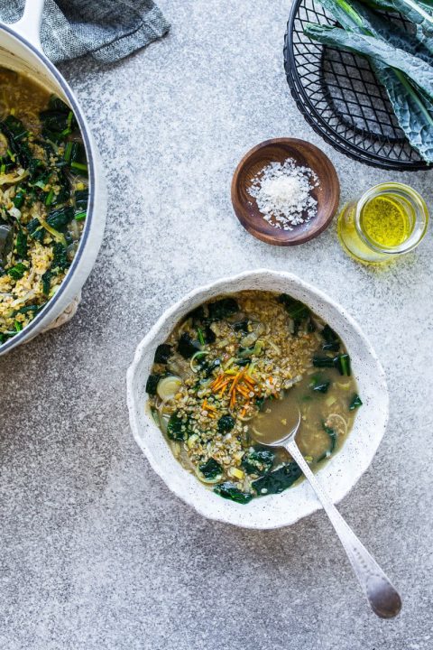 Kale And Freekeh Soup With Fresh Turmeric Cook Republic