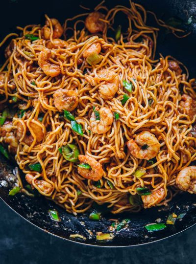 Buttery Tomato Garlic Prawn Noodles