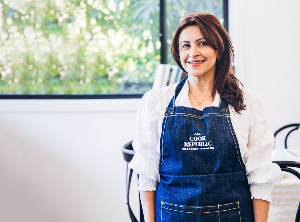 Sneh Roy in her Cooking School in Sydney - Cook Republic.